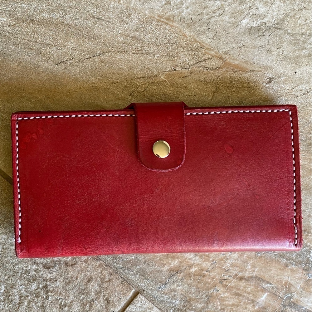Handmade Red Leather Wallet